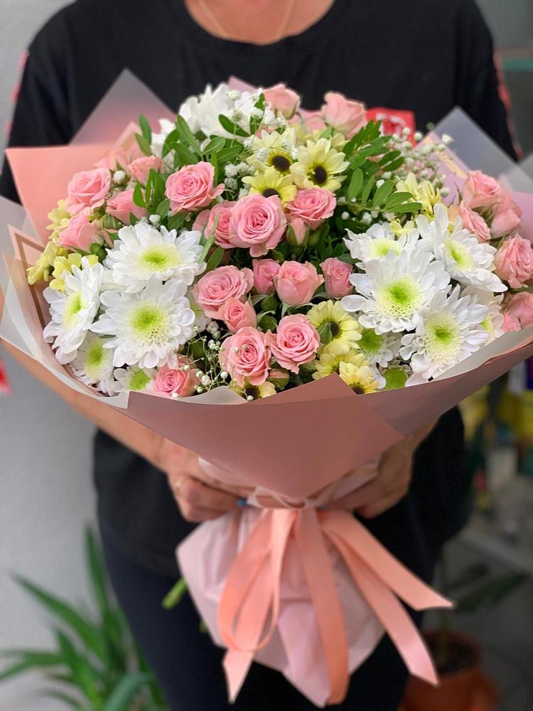 Букет цветов из: Розы и Хризантемы в Шемышейке