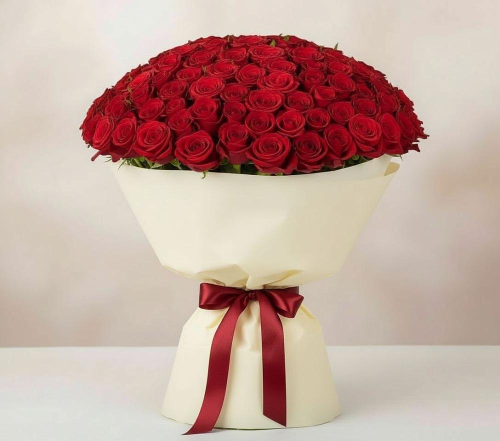 Букет 101 Красная роза Милано в Шемышейке