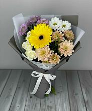 Букет цветов из:  Розы, Герберы и Хризантемы #REPLACE_PRED# Шемышейке