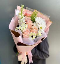 Букет цветов из:  Хризантемы и Розы в Шемышейке