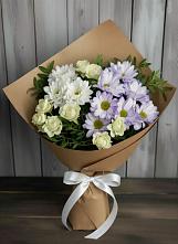 Букет цветов из:  Хризантемы и Розы в Шемышейке