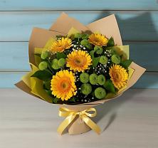 Букет цветов из:  Герберы и Хризантемы в Шемышейке