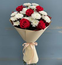 Букет цветов из:  Розы и Хризантемы в Шемышейке