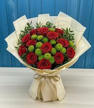 Букет цветов из:  Розы и Хризантемы в Шемышейке