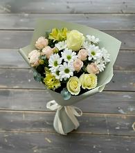 Букет цветов из:  Альстромерии, Розы и Хризантемы #REPLACE_PRED# Шемышейке