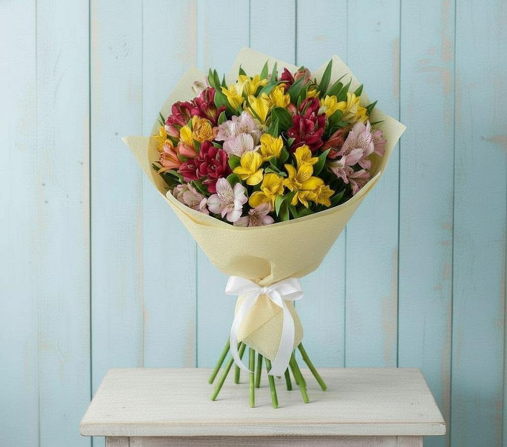 Букет цветов из: Альстромерии в Шемышейке
